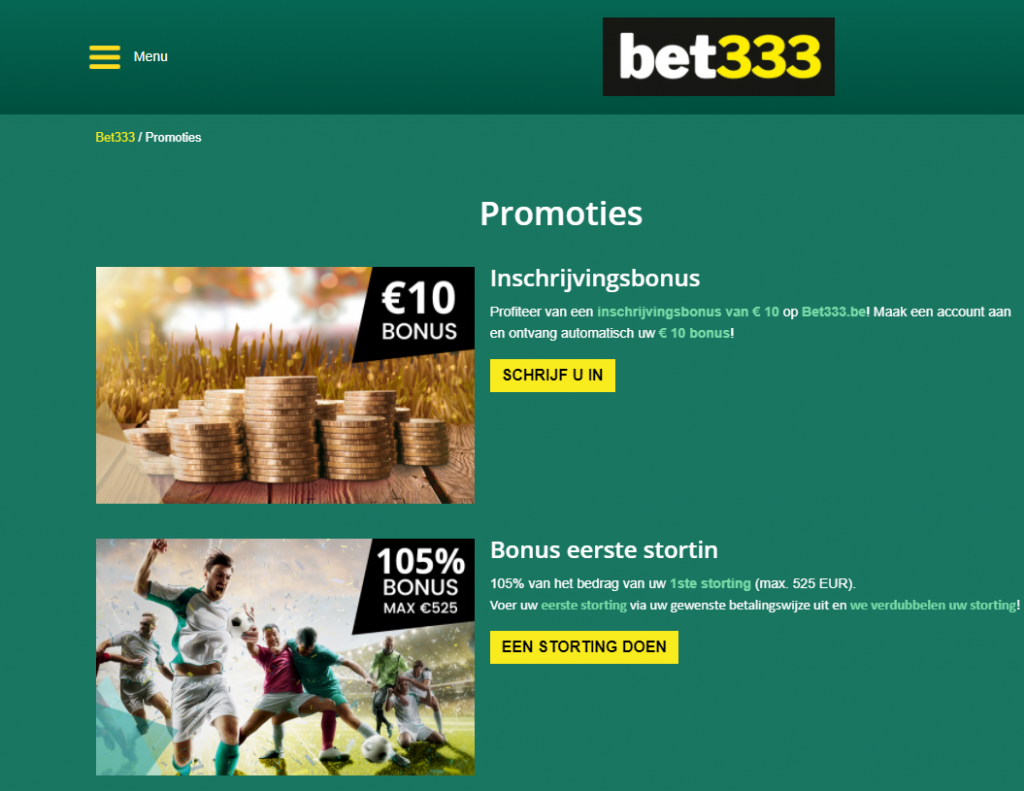 bet 333 casino bonus