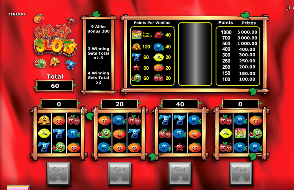 Unibet crazy slots novomatic