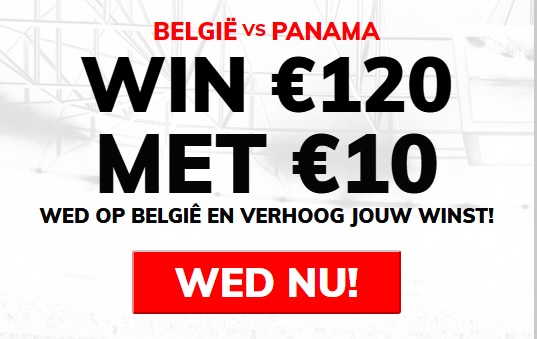 Belgie - Panama 12 keer je inzet