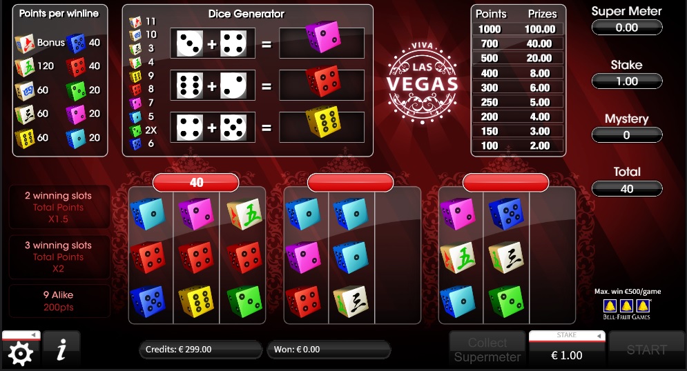 Viva Las Vegas Dice Game