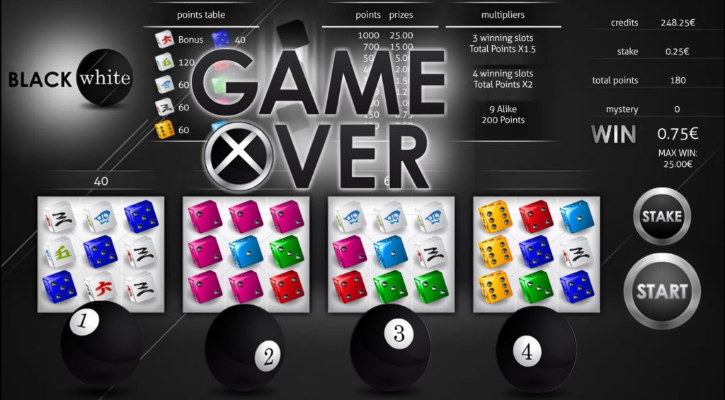 Gaming1 - Black White Dice dice game review