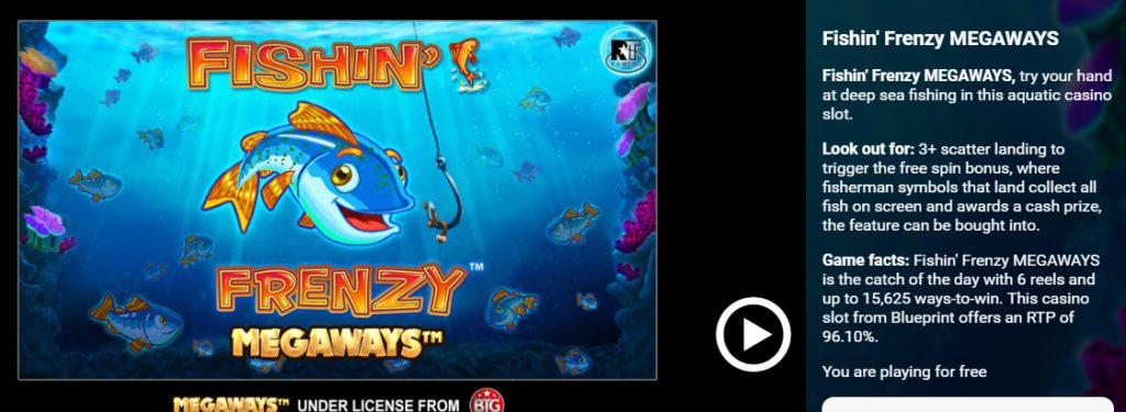 Fishin Frenzy Megaways leo vegas slot